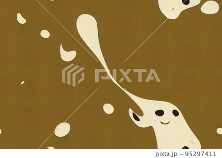 Brown cow pattern. Seamless texture of domestic - Stock Illustration  [70322329] - PIXTA