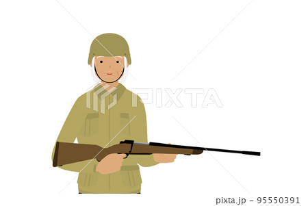 銃ポーズのイラスト素材