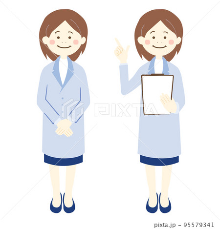 養護教諭 女性 保健医のイラスト素材