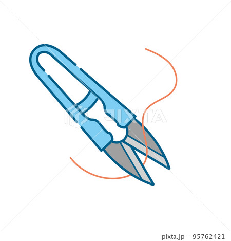糸切りハサミのイラスト素材