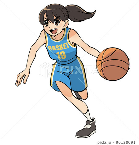 女子バスケのイラスト素材集 ピクスタ