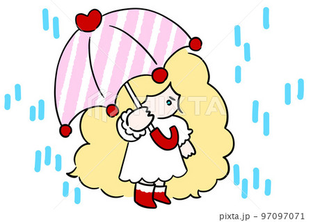人見知り イラスト 子供の写真素材