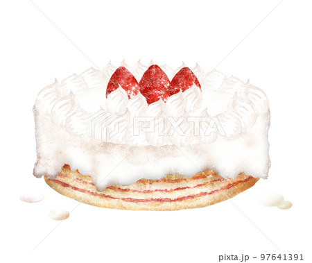 バースデー ケーキ 水彩画 手描きのイラスト素材 - PIXTA