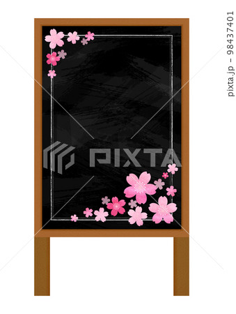 黒板 桜 ボード チョークのイラスト素材 - PIXTA