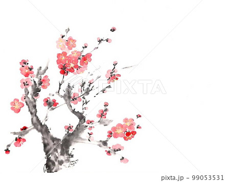 梅 梅の花 墨絵 水墨画の写真素材 - PIXTA 梅 梅の花 墨絵 水墨画の写真素材 - PIXTA