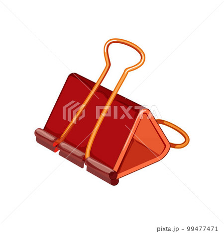 Wink binder clip isolated on the cartoon Vector Image
