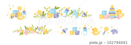 Small Flowers Vector Graphics