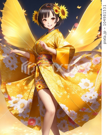 着物を着た女性