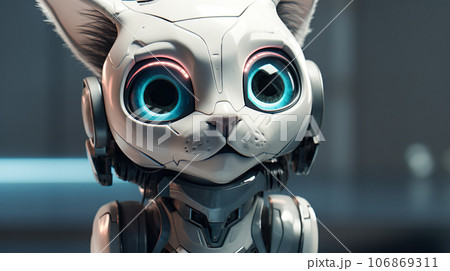 猫 ロボット サイボーグ 猫ロボットのイラスト素材 - PIXTA