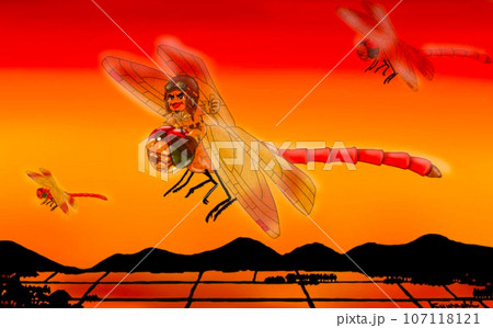 夕焼け空の赤トンボ様　泉州ケルタマ各500本おまけ泉州10本 夕焼け空の赤トンボ様 泉州ケルタマ各500本おまけ泉州10本 夏の終わり