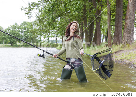 Angler Fishing Logo, Simple Outdoor Fishing Man - Stock Illustration  [108845695] - PIXTA