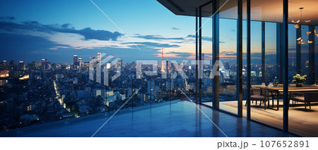 タワーマンション 夜景 高層マンション マンションのイラスト素材 - PIXTA