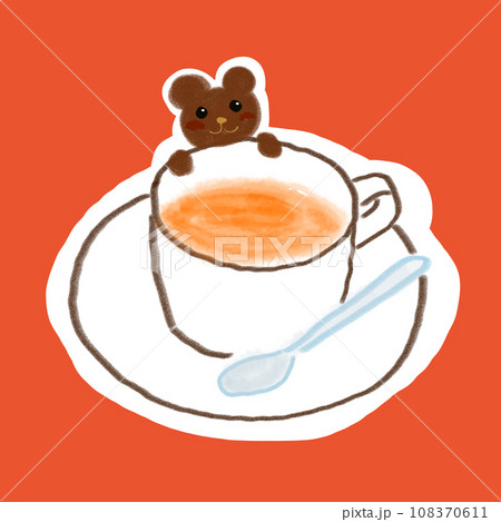 熊 紅茶 コーヒー マグカップのイラスト素材 - PIXTA