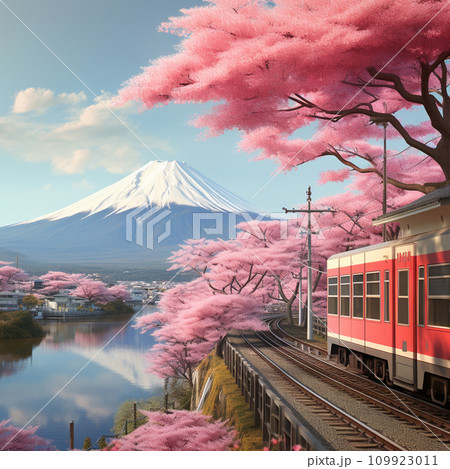 桜 電車 乗り物 春のイラスト素材 - PIXTA
