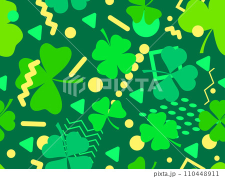 Four Leaf Green Lucky Clover with Text Good Luck Flat Vector Illustration  Stock Vector - Illustration of celtic, patrick: 160446768