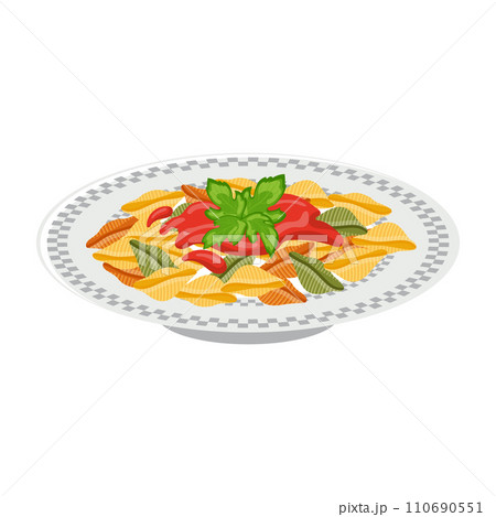 Italian Pasta Spaghetti and Noddles Types Set - Stock Illustration  [103940642] - PIXTA