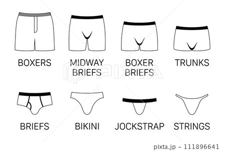 Colorful underpants. Woman and men underpants. - Stock Illustration  [96143484] - PIXTA