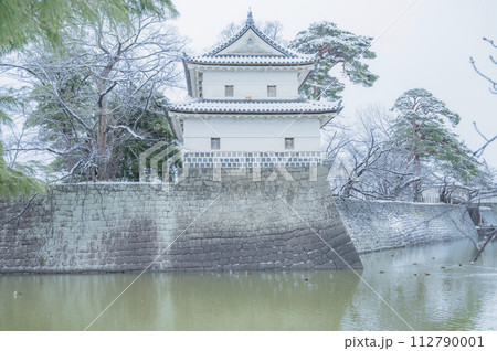 新発田城 冬 雪 冬景色の写真素材 - PIXTA