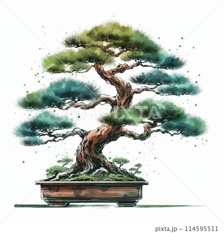 某メーカー 盆栽 水彩画 PIXTA - 植物のイラスト素材 水彩 絵画+タペストリー