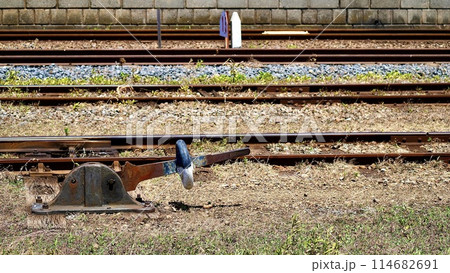 レバー ポイント 切り替え 線路の写真素材 - PIXTA