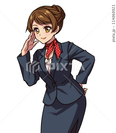 アニメ風の女性キャラクターの写真素材 - PIXTA