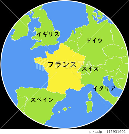 世界地図 地図 フランス FRANCEの写真素材 - PIXTA