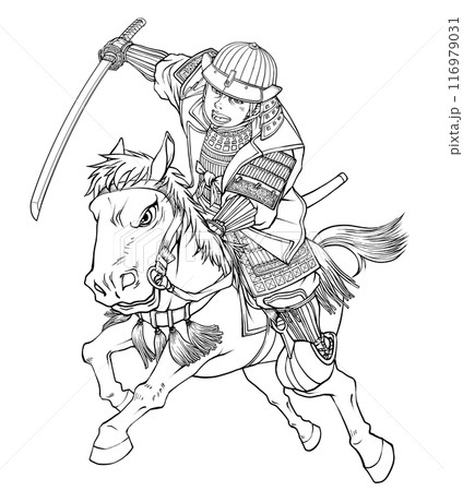 戦国時代 武士 戦 馬のイラスト素材 - PIXTA
