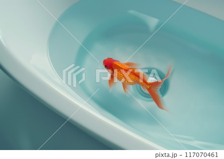 金魚 孤独 魚 寂しいのイラスト素材 - PIXTA