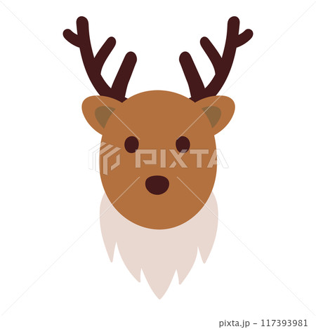 トナカイ 12月 正面 イラストのイラスト素材 - PIXTA