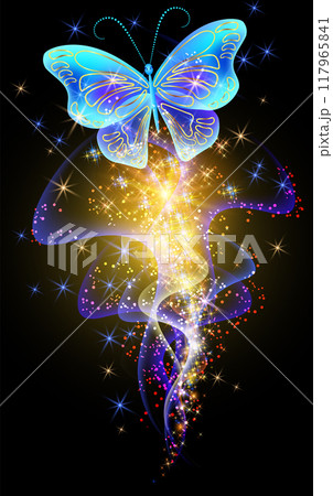光る蝶のイラスト素材 - PIXTA