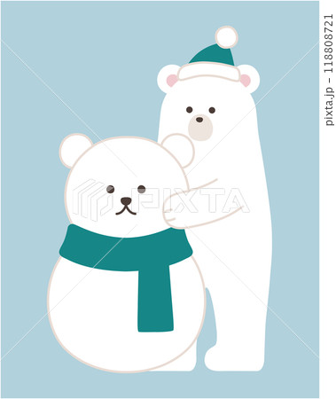 熊 雪遊び 雪だるま 動物のイラスト素材 - PIXTA