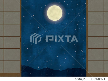 おぼろ月 朧月 月のイラスト素材 - PIXTA