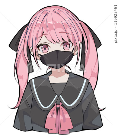 セーラー服を着たツインテール少女 イラスト セーラー服 女子高生 ツインテールのイラスト素材 - PIXTA