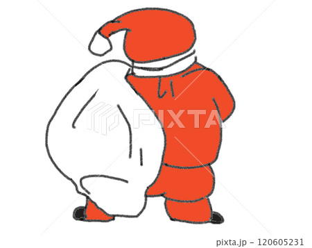 サンタクロース 後ろ姿 クリスマス サンタのイラスト素材 - PIXTA