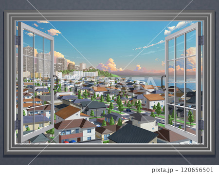 窓 景色 眺め 都市のイラスト素材 - PIXTA