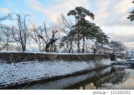 新発田城 冬 雪 冬景色の写真素材 - PIXTA