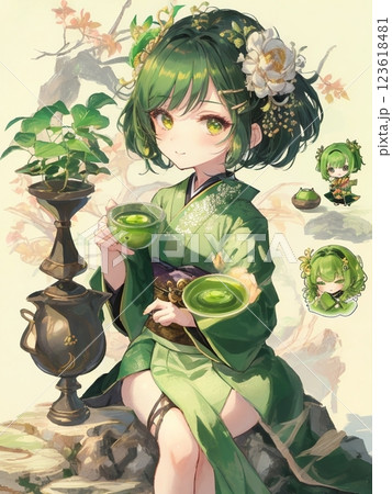 抹茶ちゃんの一休み