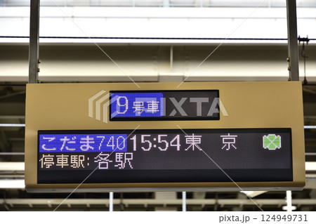 専用ページ　新幹線案内板2枚 こんなことある!?」 電光掲示板に表示された“4と2しかない列車