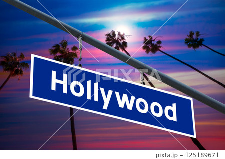 カリフォルニア州 ロサンゼルス ロード 標識の写真素材 - PIXTA