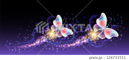 光る蝶のイラスト素材 - PIXTA