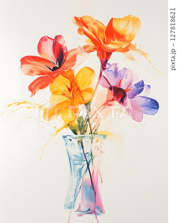 花瓶 水彩画 花のイラスト素材 - PIXTA