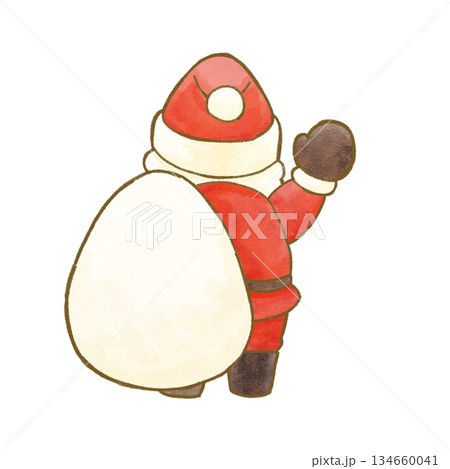 サンタクロース 後ろ姿 クリスマス サンタのイラスト素材 - PIXTA
