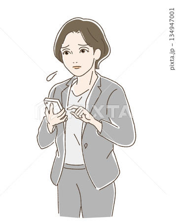 女性 女 ポートレート 線画のイラスト素材 - PIXTA