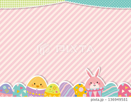 イースター フレーム イースターエッグ 復活祭のイラスト素材 - PIXTA