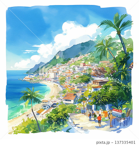 海 景色 風景 海岸のイラスト素材 - PIXTA