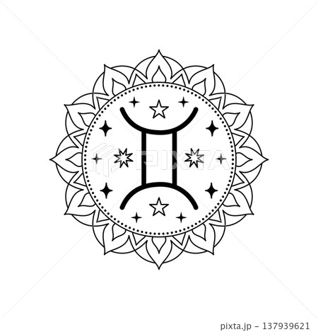 雙子插圖素材- PIXTA