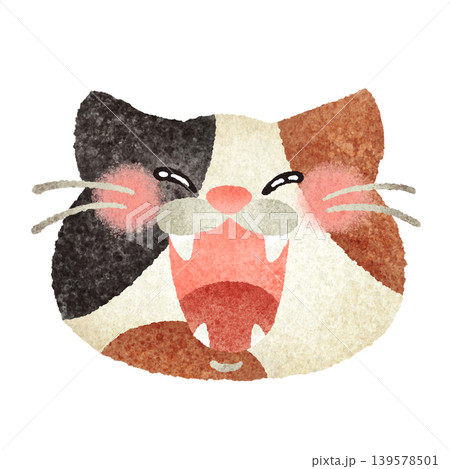 クレヨン猫のイラスト素材 - PIXTA