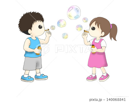 人物 シャボン玉 女の子 幼児のイラスト素材 - PIXTA
